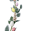 Honeybloom Cream, Purple & Green Floral Egg Garland, 72"