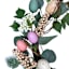Honeybloom Cream, Purple & Green Floral Egg Wreath, 22"
