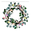 Honeybloom Cream, Purple & Green Floral Egg Wreath, 22"