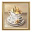 Providence Glass Framed Tea Cup Print Wall Art, 16"