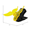 Light Yellow Butterfly Outdoor Solar Clip