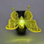 Light Yellow Butterfly Outdoor Solar Clip