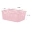 Light Pink Crossover Weave Storage Basket, Small
