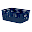 Navy Blue Crossover Weave Storage Basket, Small