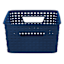 Navy Blue Crossover Weave Storage Basket, Small