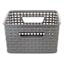 Dark Grey Crossover Weave Storage Basket, Small