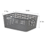 Dark Grey Crossover Weave Storage Basket, Small