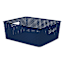 Navy Blue Crossover Weave Basket, Medium