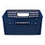 Navy Blue Crossover Weave Basket, Medium