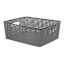 Dark Grey Crossover Weave Storage Basket, Medium