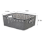 Dark Grey Crossover Weave Storage Basket, Medium