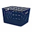 Navy Blue Crossover Weave Storage Basket, Large