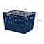 Navy Blue Crossover Weave Storage Basket, Large