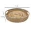 Tan Round Rattan Tray, 17.3"