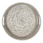 White Round Rattan Tray, 17.3"