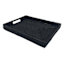 Black Rectangle Rattan Tray, 17x12