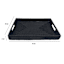Black Rectangle Rattan Tray, 17x12