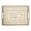White Rectangle Rattan Tray, 17x12