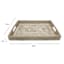 White Rectangle Rattan Tray, 17x12