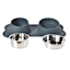 Silocone and Metal Double Pet Feeder