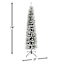 (A24) Pre-Lit LED Flocked Slim Summit Fir Pencil Christmas Tree, 6.5'