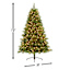 (A48) Pre-Lit Carolina Pine Christmas Tree, 6'