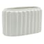Crosby St. Indoor Harlow Pleat White Planter, Small
