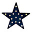 Homespun Patriotic LED Blue Star, 15"