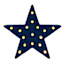 Homespun Patriotic LED Blue Star, 15"