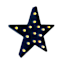 Homespun Patriotic LED Blue Star, 15"