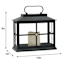 Black Box Outdoor Solar Lantern, 9"