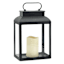 Black Square Outdoor Solar Lantern, 12"