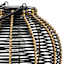 10In Rattan Solar Lantern