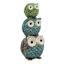 Stacked Owl Outdoor Garden Statue, 13"