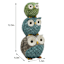 Stacked Owl Outdoor Garden Statue, 13"