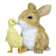 Bunny & Duck Outdoor Garden Statue, 7"