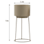 Cream Metal Planter, Small