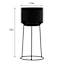 Black Metal Planter, Small