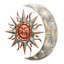 Sun Face & Moon Metal Outdoor Wall Decor, 24"