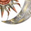 Sun Face & Moon Metal Outdoor Wall Decor, 24"