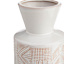White Ceramic Tribal Vase, 12.5"