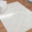 (D456) Ronin Ivory Tufted Non-Slip Area Rug, 8x10