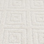 (D456) Ronin Ivory Tufted Non-Slip Area Rug, 5x7