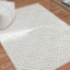 (D456) Ronin Ivory Tufted Non-Slip Area Rug, 5x7