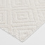 (D456) Ronin Ivory Tufted Non-Slip Area Rug, 3x5
