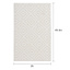 (D456) Ronin Ivory Tufted Non-Slip Area Rug, 3x5