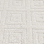 (D456) Ronin Ivory Tufted Non-Slip Runner, 2x7