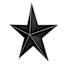 Rustic Black Metal Star Outdoor Wall Decor, 28"