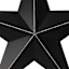 Rustic Black Metal Star Outdoor Wall Decor, 28"