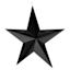 Rustic Black Metal Star Outdoor Wall Decor, 36"